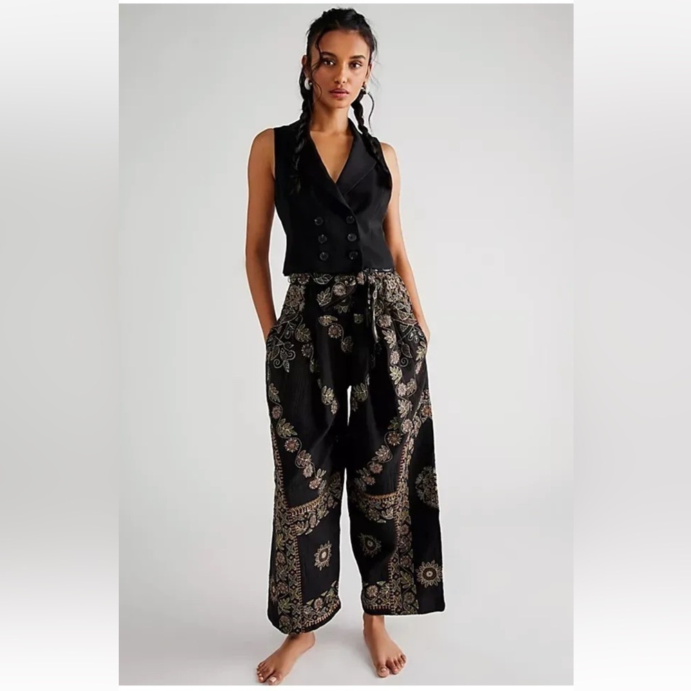 NWT Free People Samara Embroidered Pants size Small